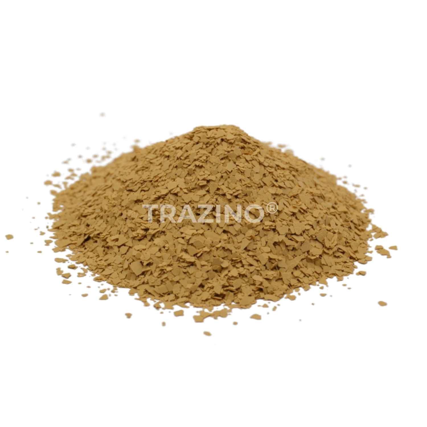 Trazino® Farbchips in Neugelb zum Einstreuen für Beschichtungen Trazino® Farbchips in Neugelb zum Einstreuen für Beschichtungen